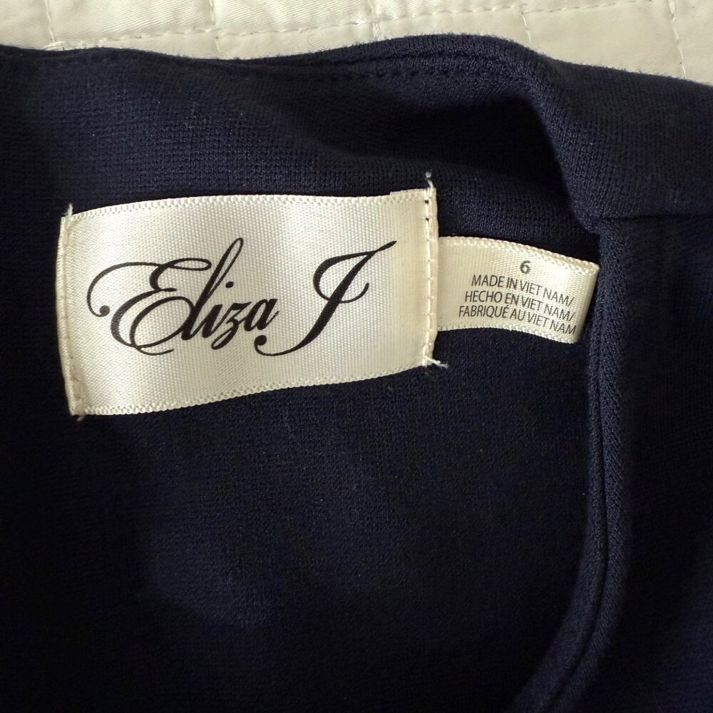 Eliza J Womens Navy Dress With Pockets Size 6 - Picture 4 of 12